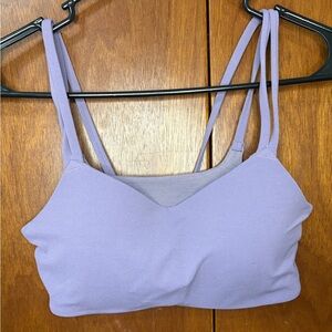 Nike Lavender Double-Strap Seamless Sports Bra